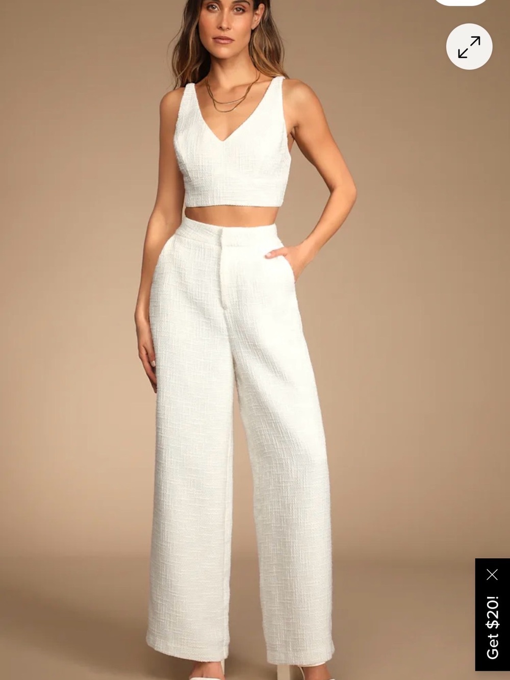 Lulus White Tweed Set (pieces also sold separately)